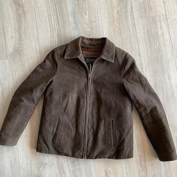 Wilson's Leather Women's Medium Chocolate Brown Leather Jacket Grunge Vintage - Picture 1 of 7